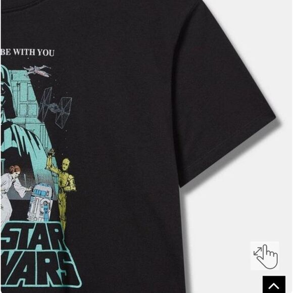 Torrid Star Wars Relaxed Fit Cotton Boxy Tee New - Picture 2 of 4